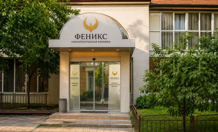 Вход в наркологическую клинику «Феникс» в Себеже